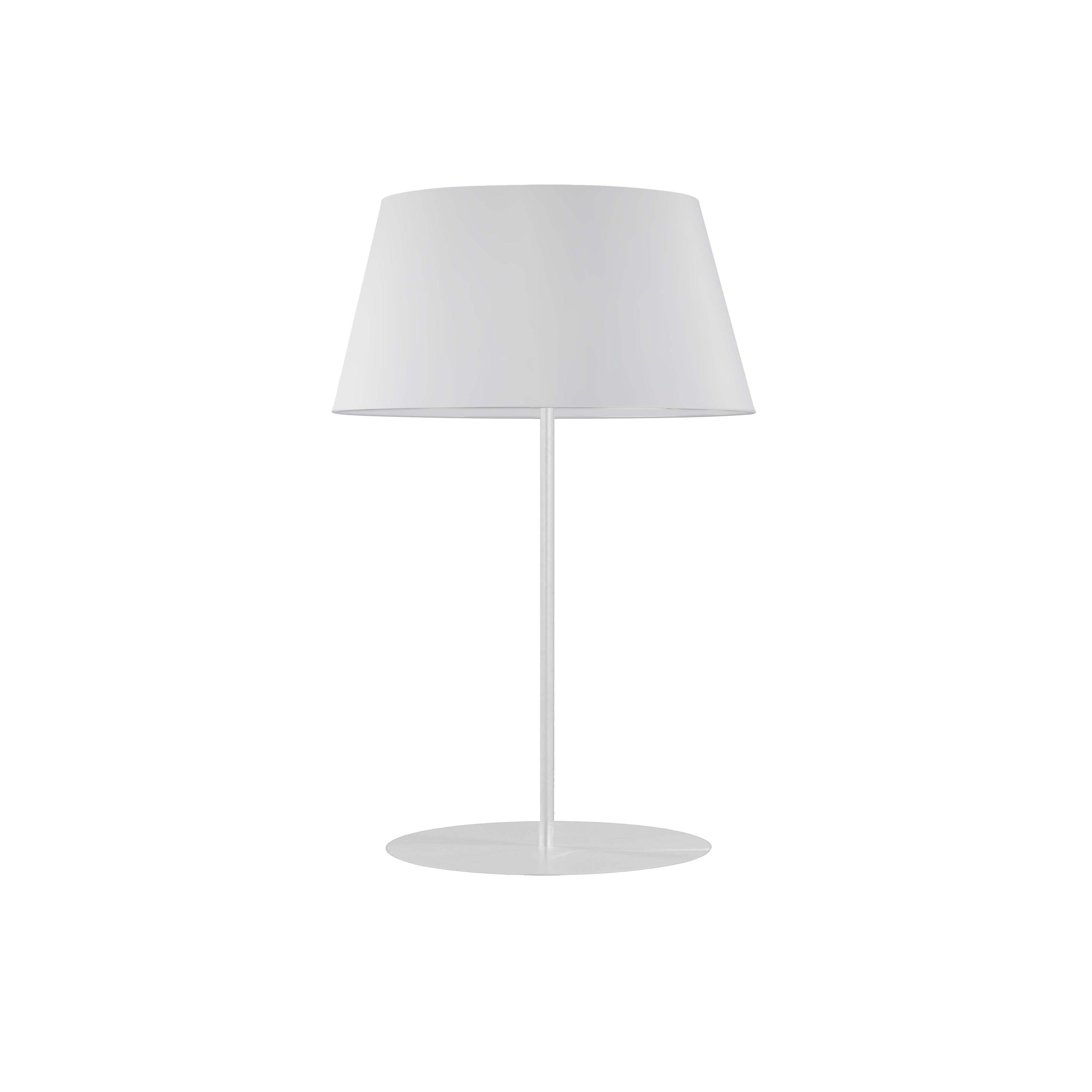 Dainolite GTC-R281T-MW-WH 1 Light Incandescent Round Base Table Lamp Matte Black with White Shade