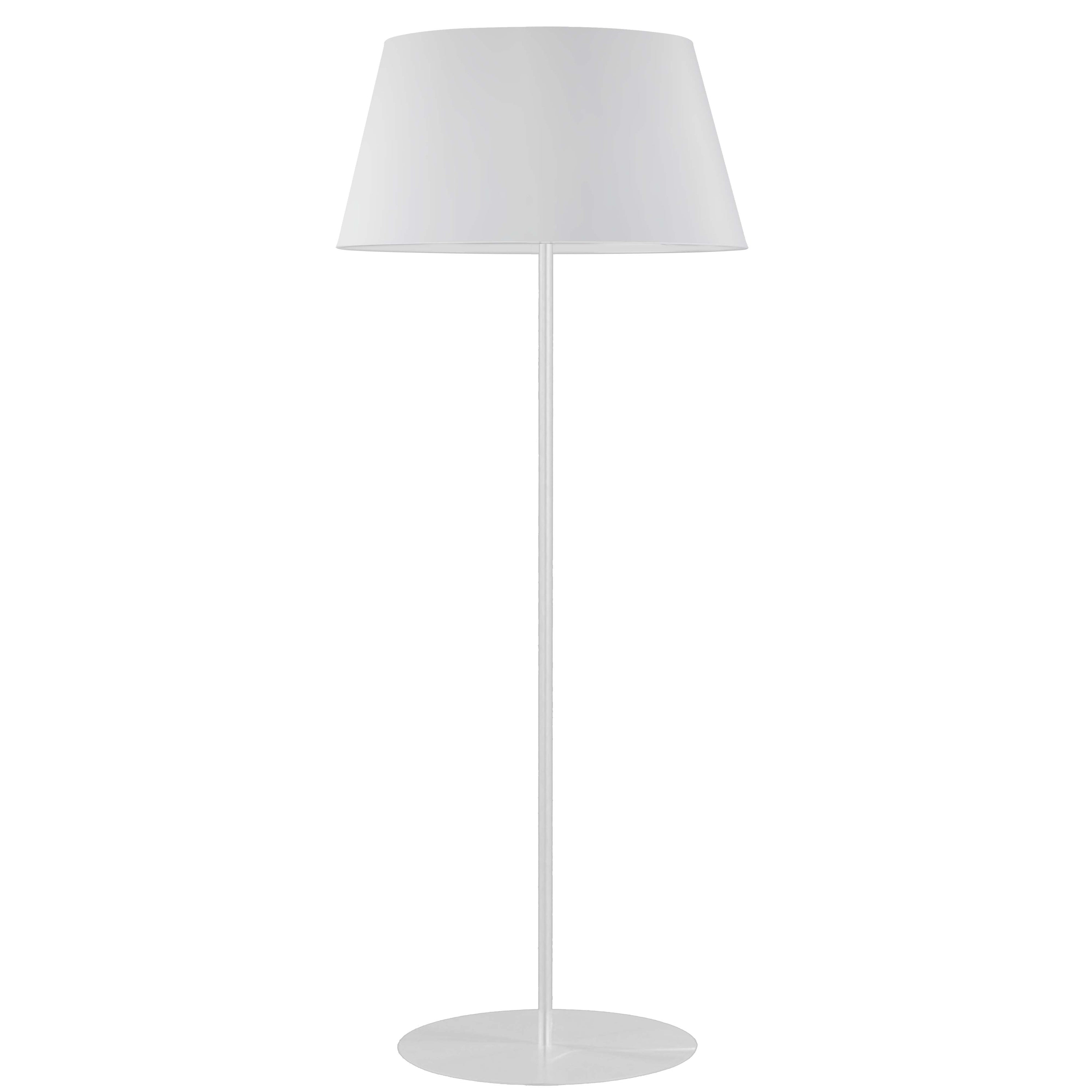 Dainolite GTC-R631F-MW-WH 1 Light Incandescent Round Base Floor Lamp Matte White with White Shade