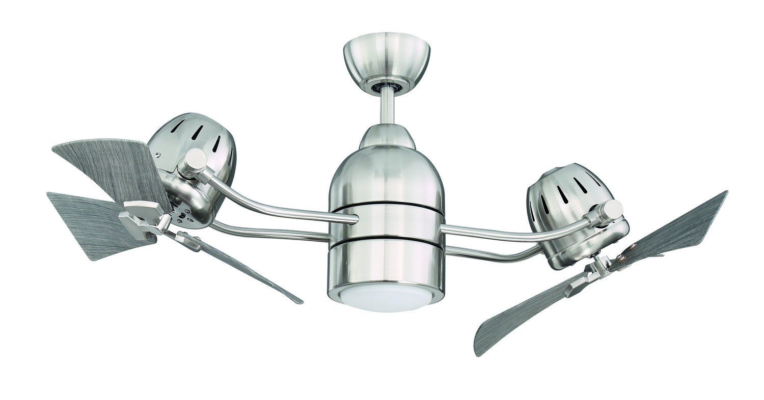 Craftmade Bellows Duo BW250BNK6 Ceiling Fan 50 - Brushed Polished Nickel, Greywood/Greywood/