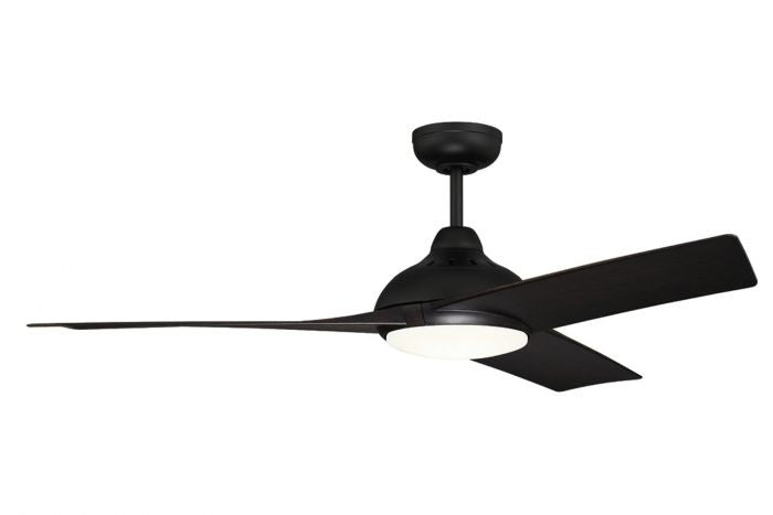 Craftmade Beckham Indoor/Outdoor BEK54FB3 Ceiling Fan 54 - Flat Black, Flat Black/Flat Black/
