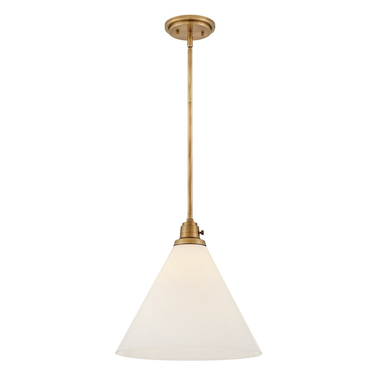Hinkley Arti 3694HB-CO Pendant Light - Heritage Brass with Cased Opal Glass