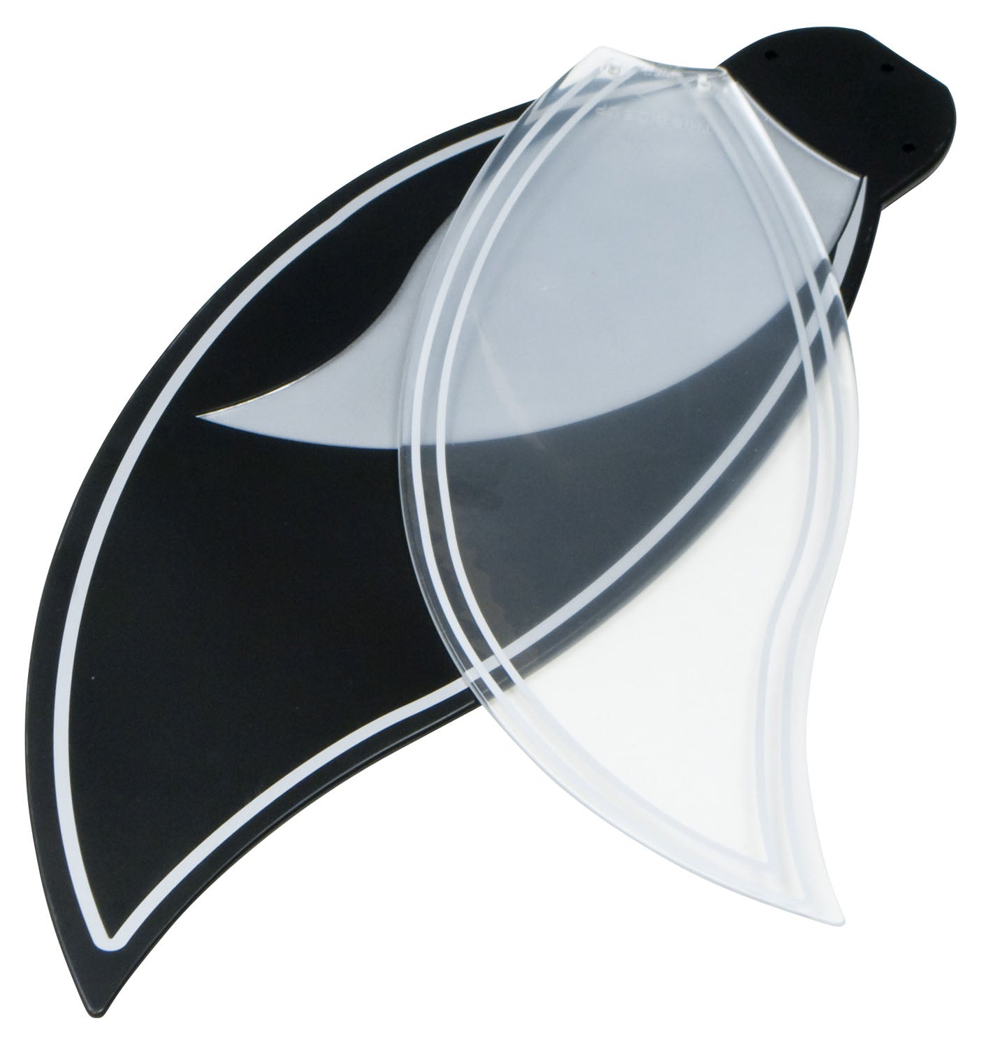 Craftmade Bloom BBL52-BLK Ceiling Fan 52 - Black/Silver and Translucent, Black & Translucent Pinstripe//