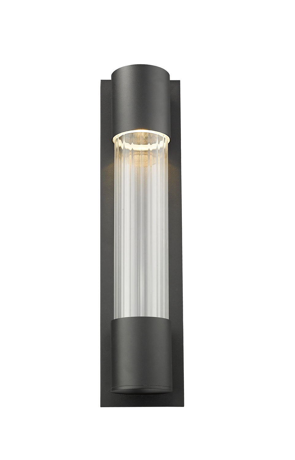 Z-Lite Lighting 575M-BK-LED Modern Striate Outdoor Black