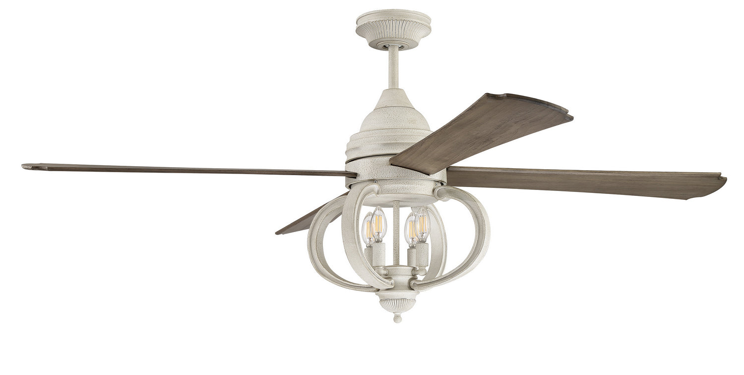 Craftmade Augusta AUG60CW4 Ceiling Fan 60 - Cottage White, Driftwood/Driftwood/