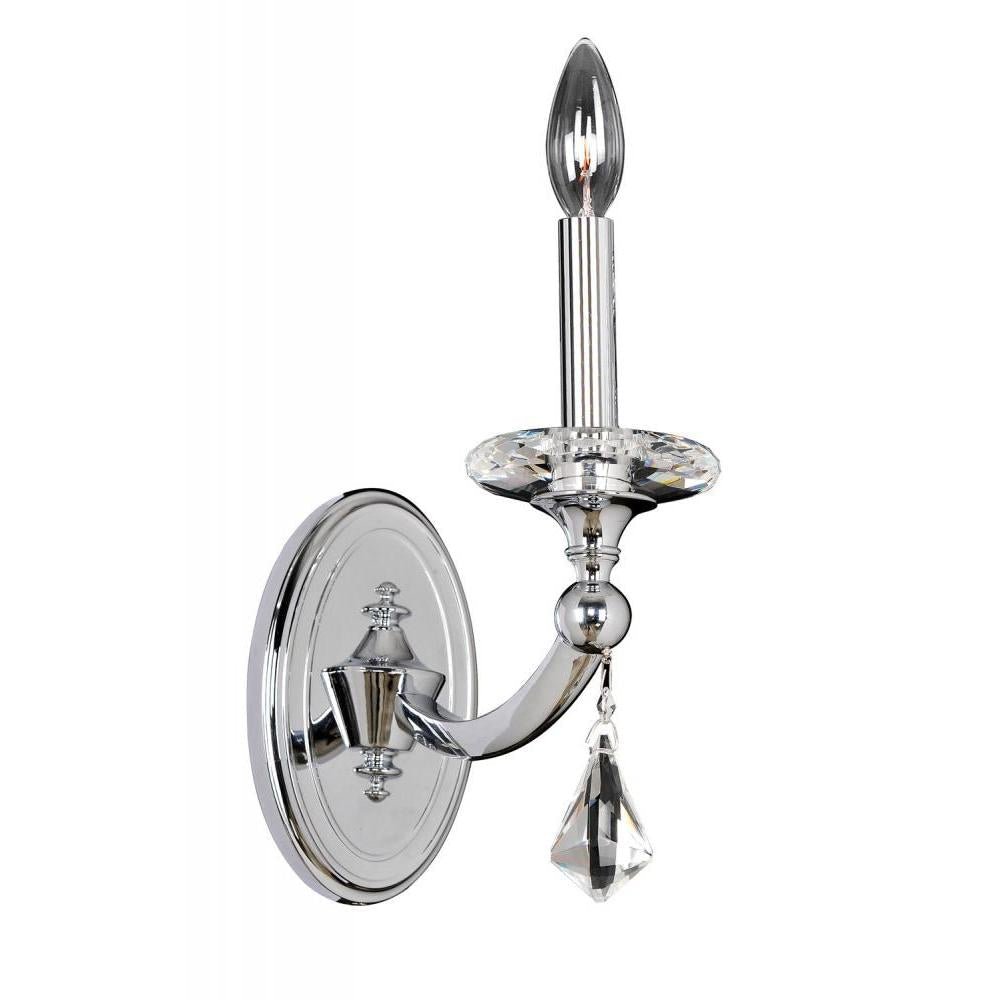 Floridia Luxury Crystal Wall Sconce – Polished Chrome