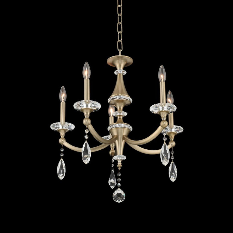 Floridia Luxury Crystal Chandelier – Matte Brushed Champagne