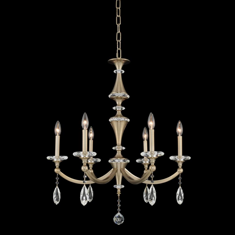 Floridia Luxury Crystal Chandelier – Matte Brushed Champagne