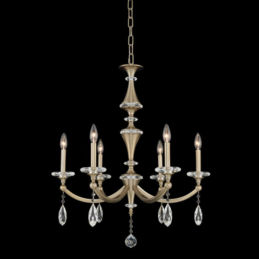 Floridia Luxury Crystal Chandelier – Matte Brushed Champagne