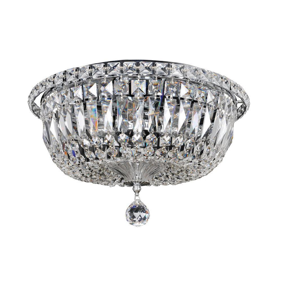 Betti Luxury Crystal Flush Mount Light Light – Polished Chrome