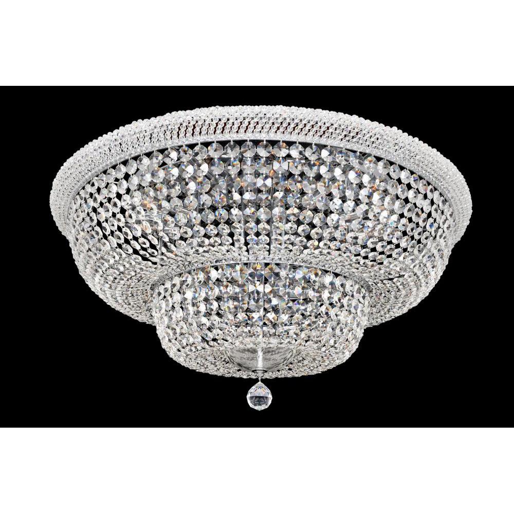 Napoli Luxury Crystal Flush Mount Light – Polished Chrome