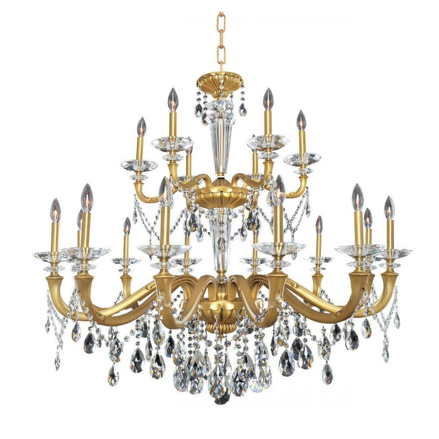Jolivet Luxury Crystal Chandelier – Historic Brass