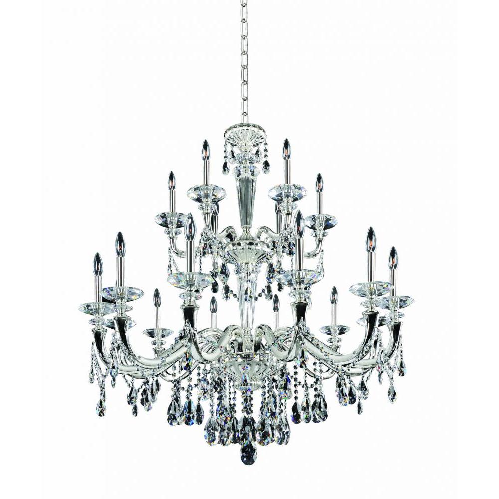 Jolivet Luxury Crystal Chandelier – Two Tone Silver