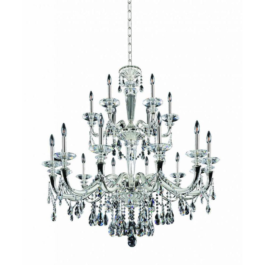 Jolivet Luxury Crystal Chandelier – Two Tone Silver