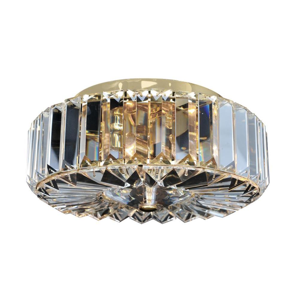 Julien Luxury Crystal Flush Mount Light – 18K Gold