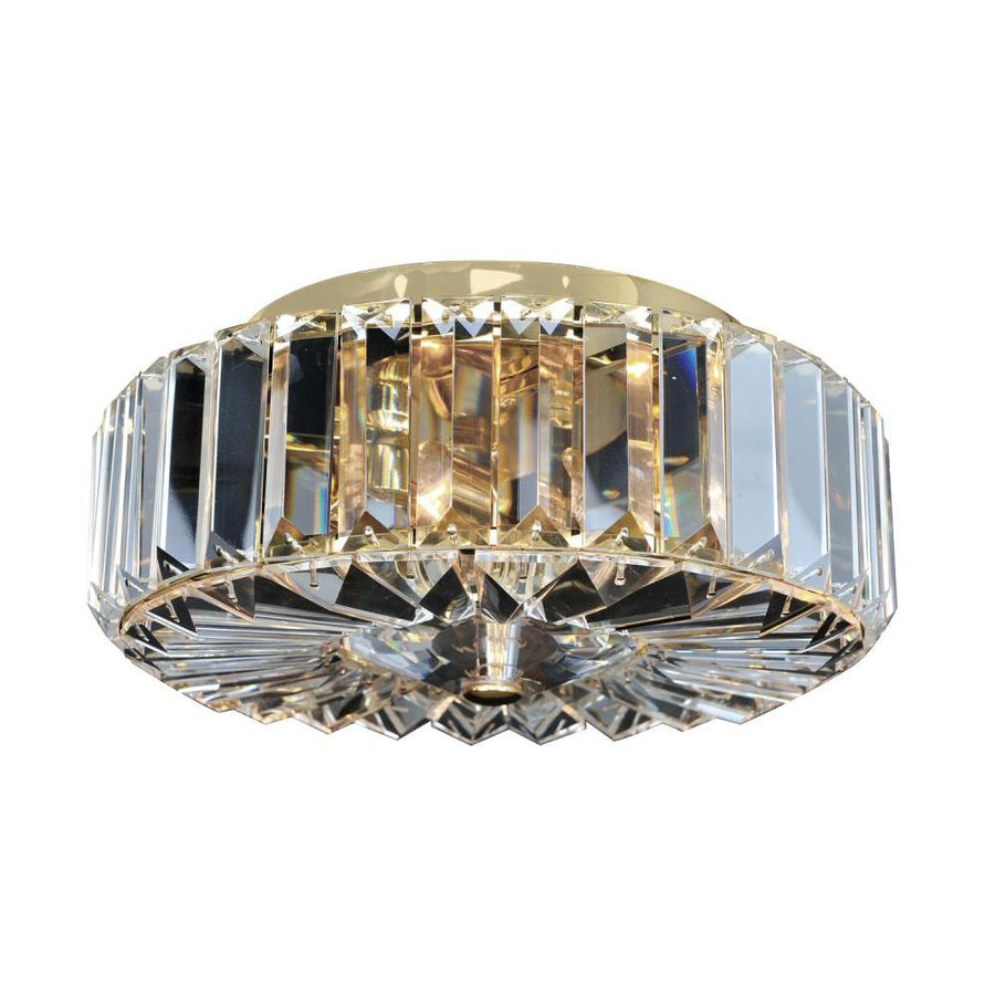 Julien Luxury Crystal Flush Mount Light – 18K Gold