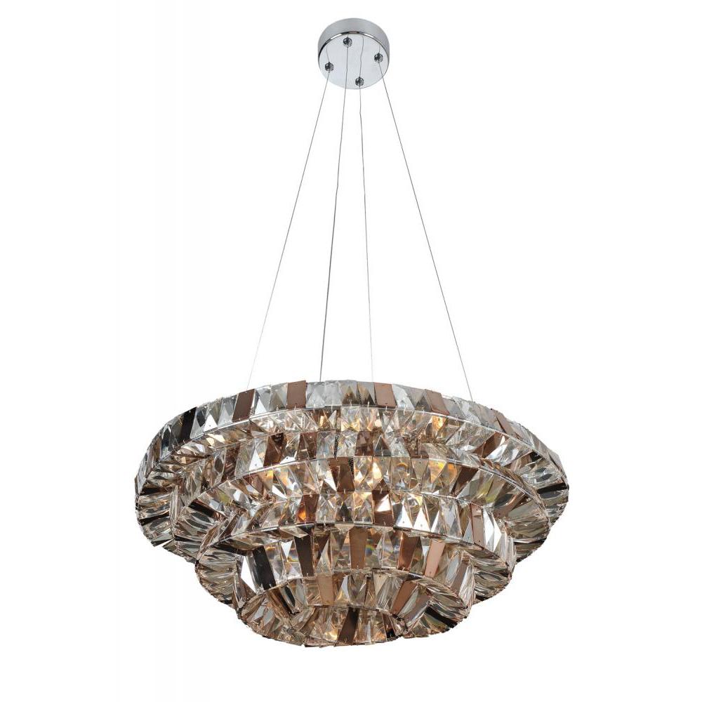 Gehry Luxury Crystal Pendant – Polished Chrome