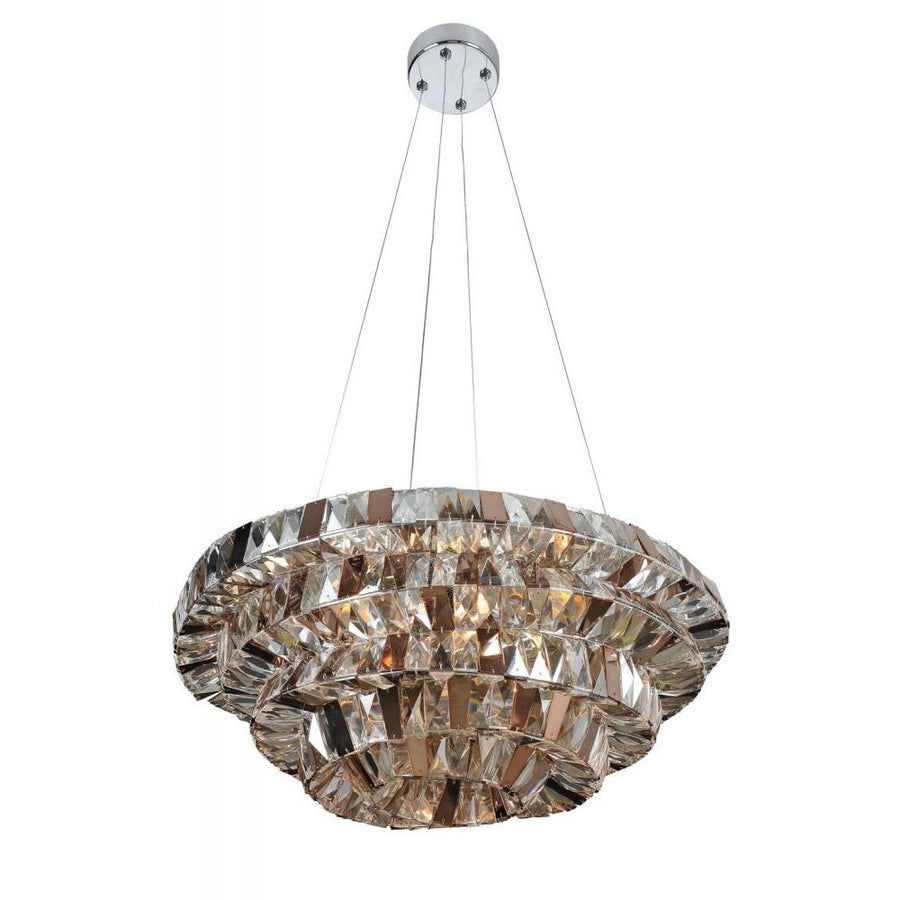 Gehry Luxury Crystal Pendant – Polished Chrome