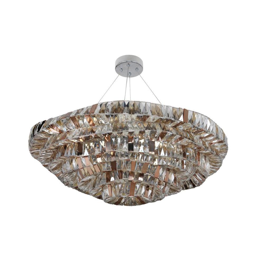 Gehry Luxury Crystal Pendant – Polished Chrome
