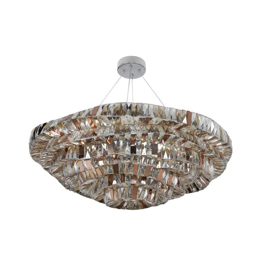 Gehry Luxury Crystal Pendant – Polished Chrome