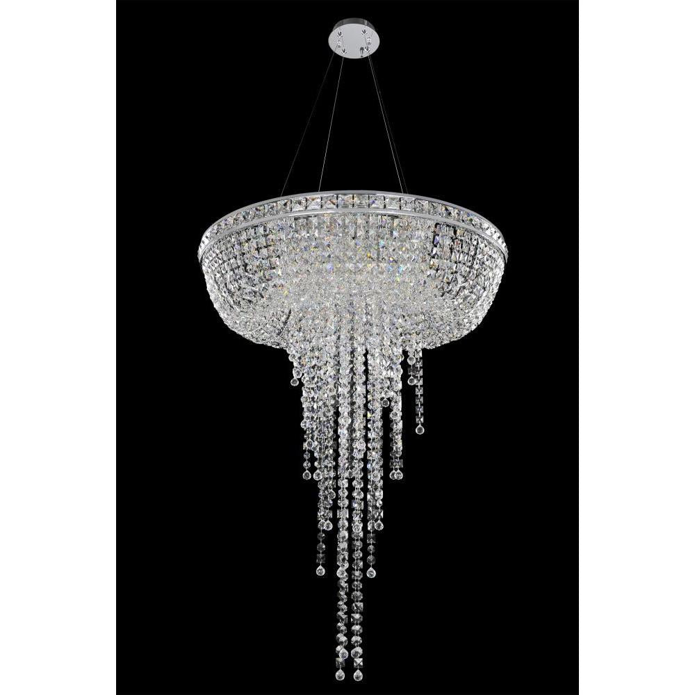 Cascata Luxury Crystal Pendant – Polished Chrome