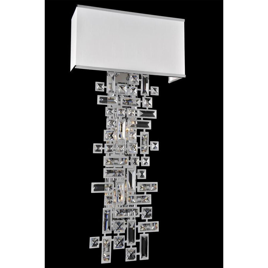 Vermeer Luxury Crystal Wall Sconce – Polished Chrome