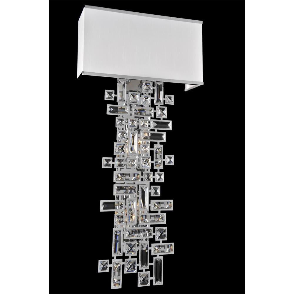 Vermeer Luxury Crystal Wall Sconce – Polished Chrome