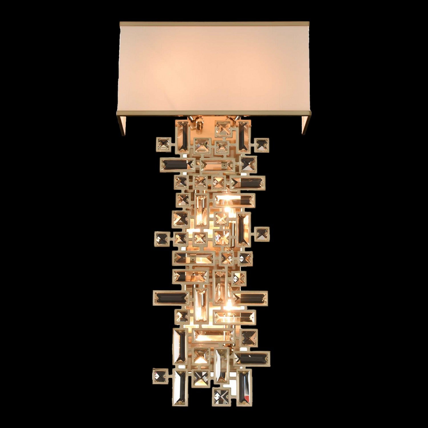 Vermeer 6 Light Wall Sconce – Brushed Champagne Gold by Allegri Crystal