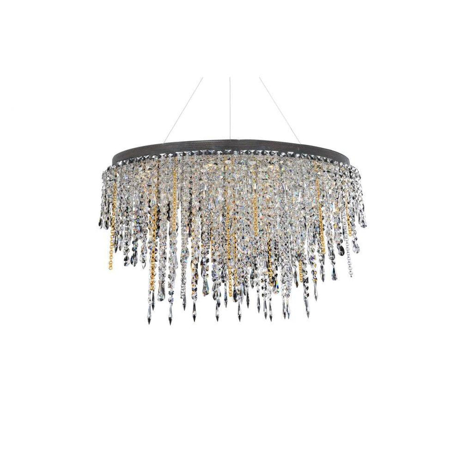 Tenuta Luxury Crystal Island Candelier – Polished Chrome
