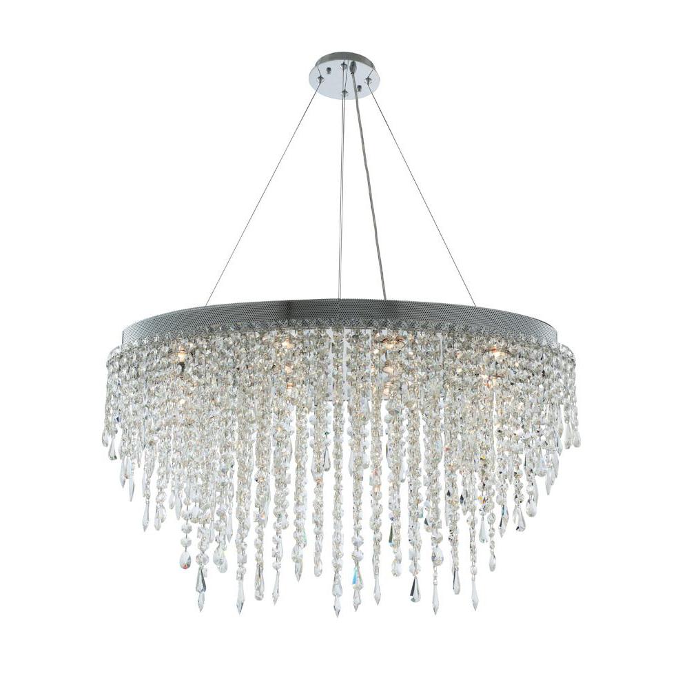 Tenuta Luxury Crystal Island Candelier – Polished Chrome