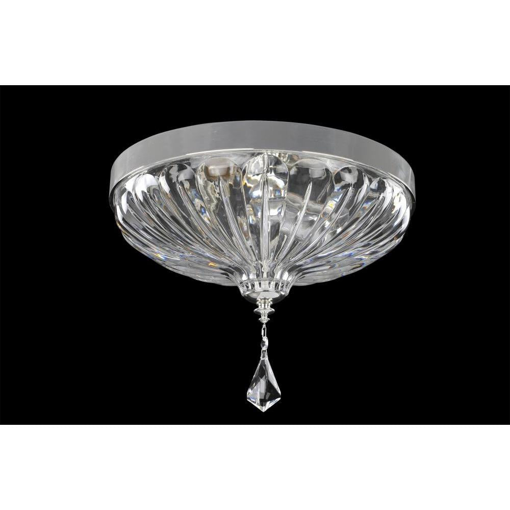 Orecchini Luxury Crystal Flush Mount Light – Two Tone Silver