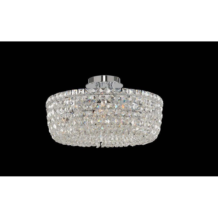 Cessano Luxury Crystal Flush Mount Light – Polished Chrome