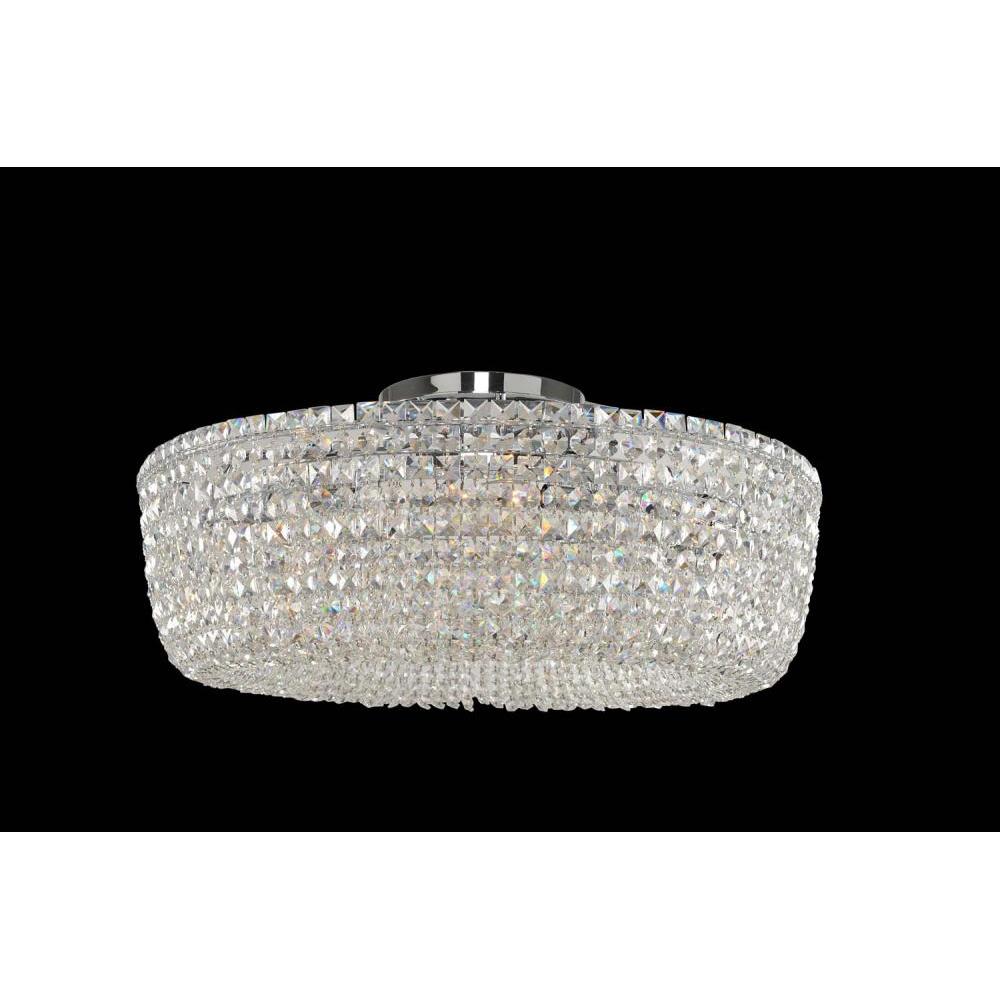 Cessano Luxury Crystal Flush Mount Light – Polished Chrome