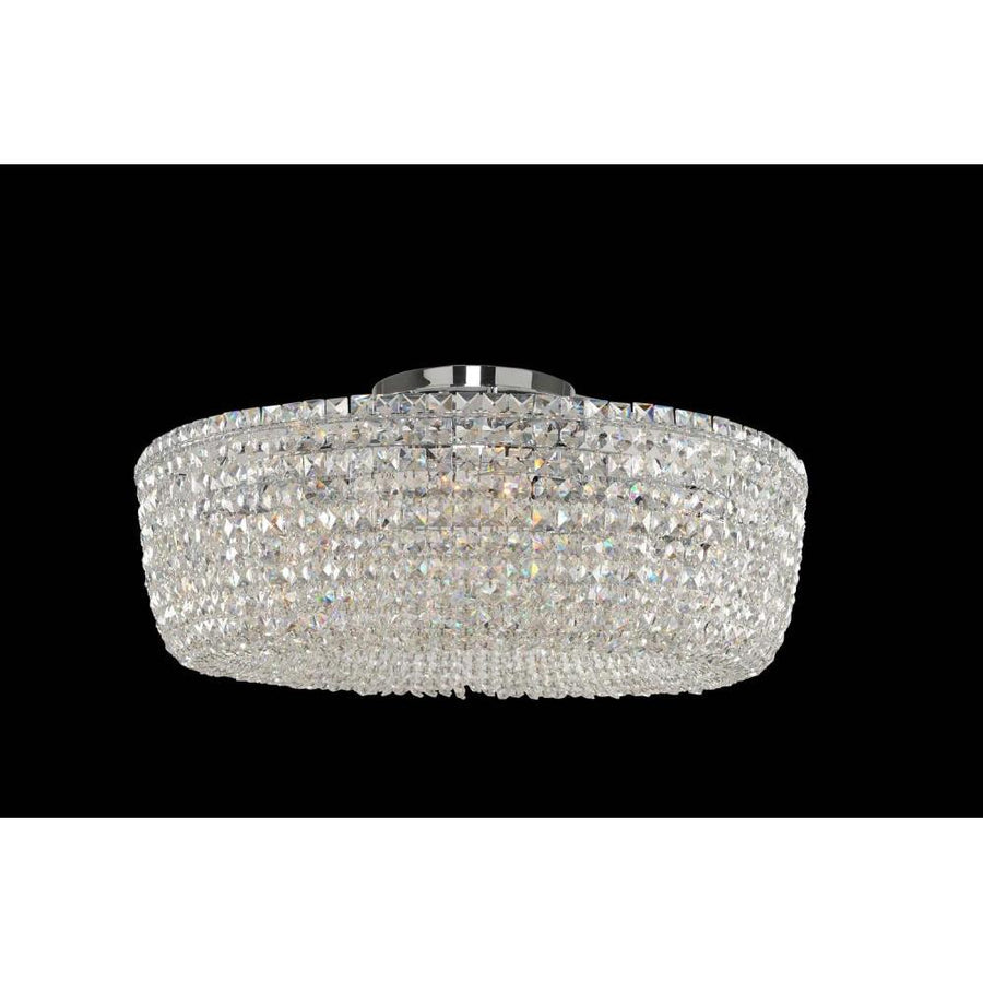 Cessano Luxury Crystal Flush Mount Light – Polished Chrome