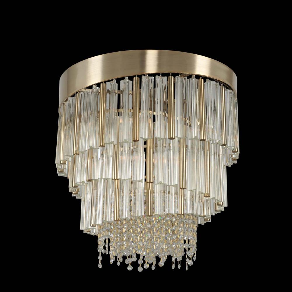 Espirali Luxury Crystal Pendant – Brushed Champagne Gold