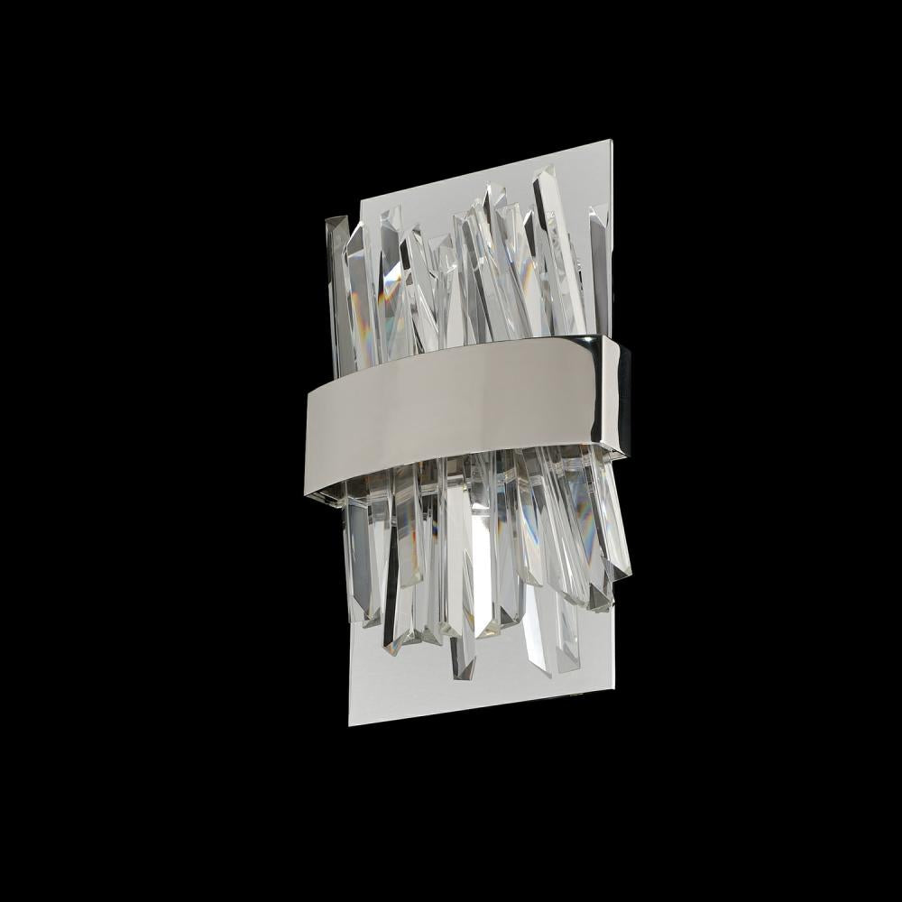 Glacier Luxury Crystal Wall Sconce – Polished Chrome