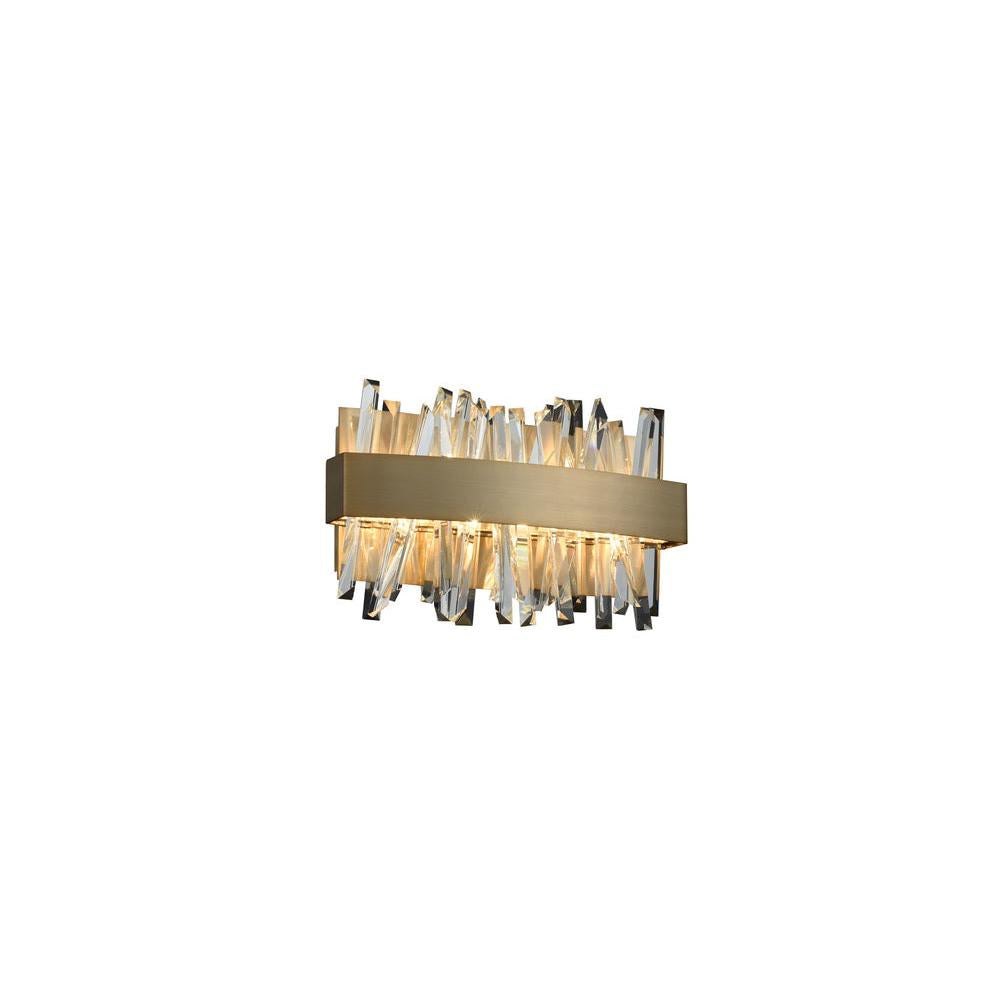 Glacier Luxury Crystal Island Chandelier – Brushed Champagne Gold