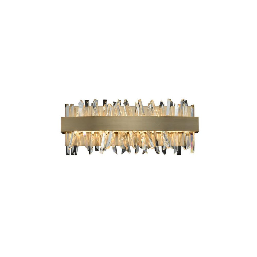 Glacier Luxury Crystal Island Chandelier – Brushed Champagne Gold