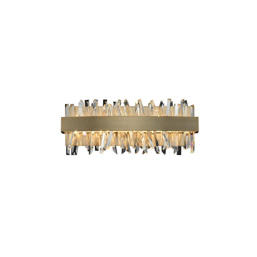 Glacier Luxury Crystal Island Chandelier – Brushed Champagne Gold