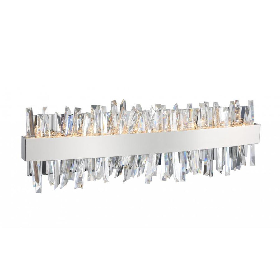 Glacier Luxury Crystal Island Chandelier – Polished Chrome