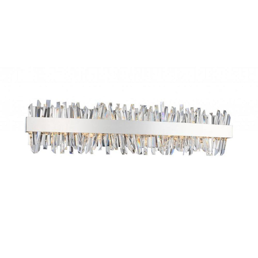 Glacier Luxury Crystal Island Chandelier – Polished Chrome