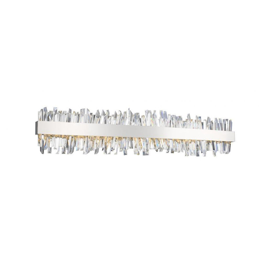 Glacier Luxury Crystal Island Chandelier – Polished Chrome