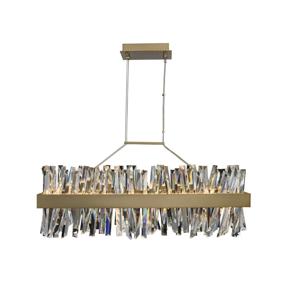 Glacier Luxury Crystal Pendant – Brushed Champagne Gold