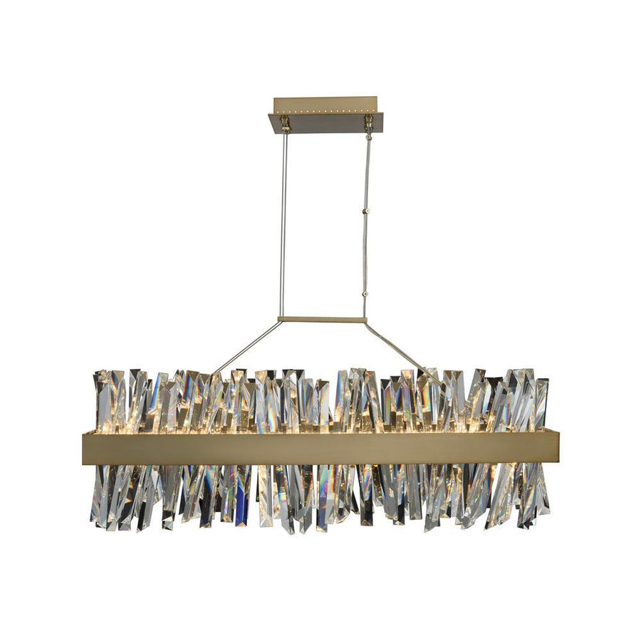 Glacier Luxury Crystal Pendant – Brushed Champagne Gold