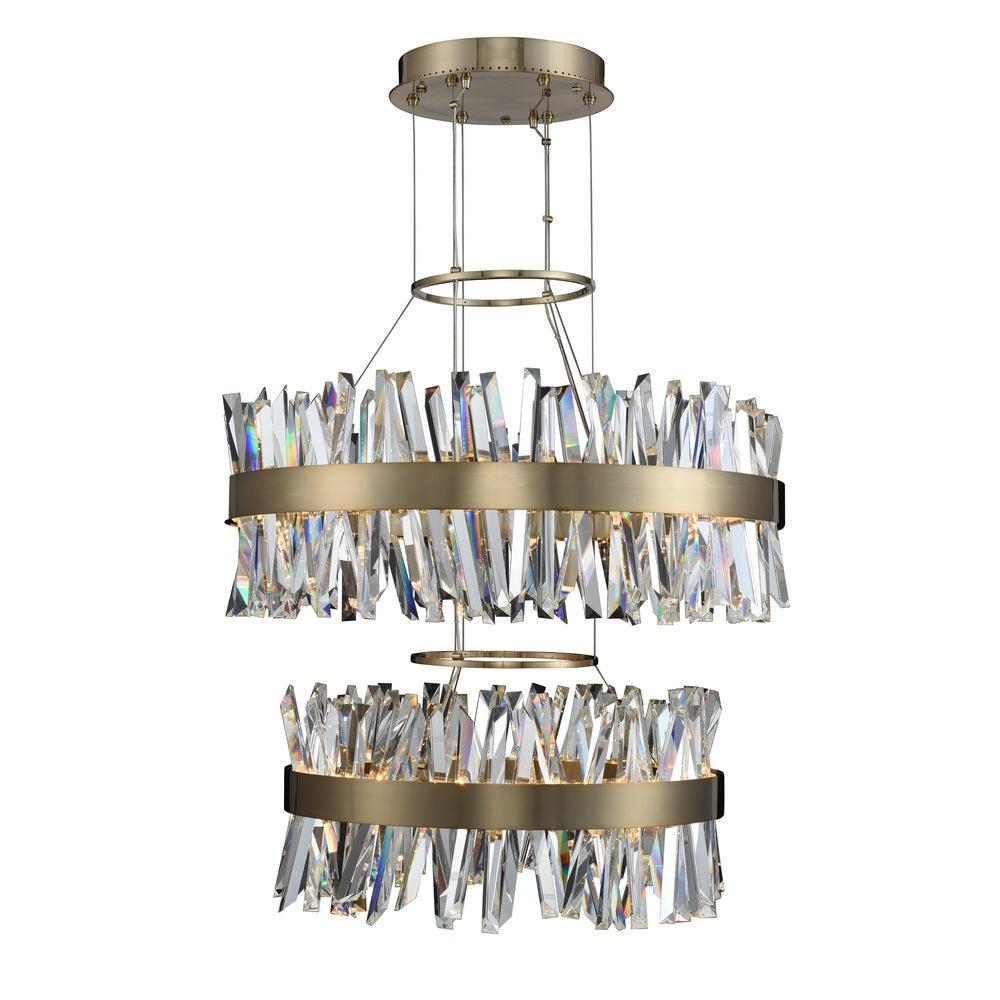 Glacier 25 + 32 Inch 2 Tier LED Round Pendant