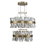 Glacier 25 + 32 Inch 2 Tier LED Round Pendant