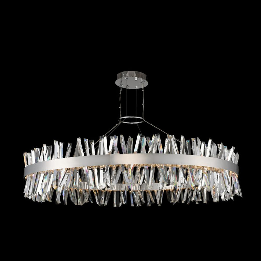 Glacier Luxury Crystal Pendant – Polished Chrome