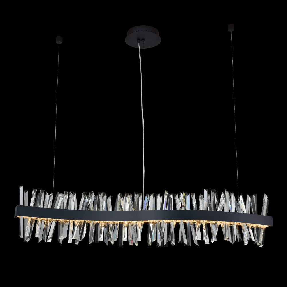 Glacier 60 inch LED Wave Island – Matte Black