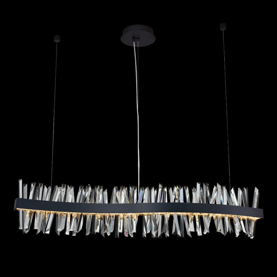 Glacier 60 inch LED Wave Island – Matte Black