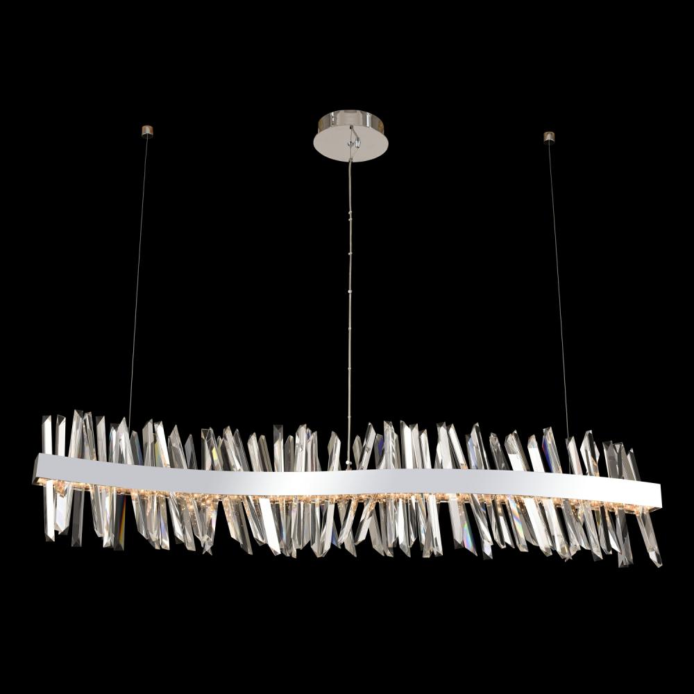 Glacier Luxury Crystal Island Chandelier – Polished Chrome
