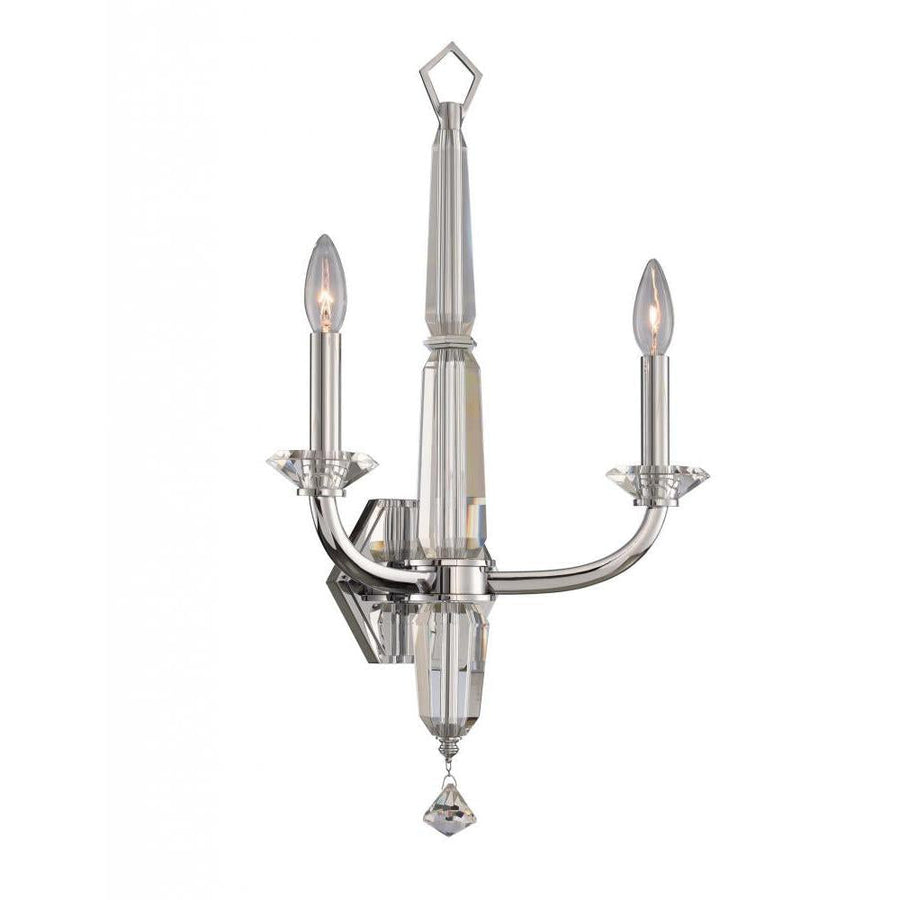 Palermo Luxury Crystal Wall Sconce – Polished Chrome